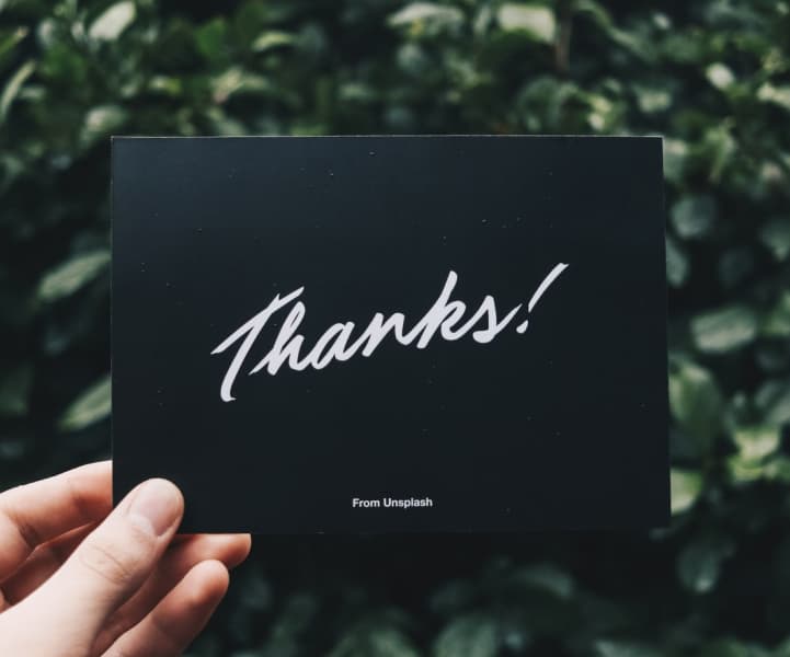 Thanks-card